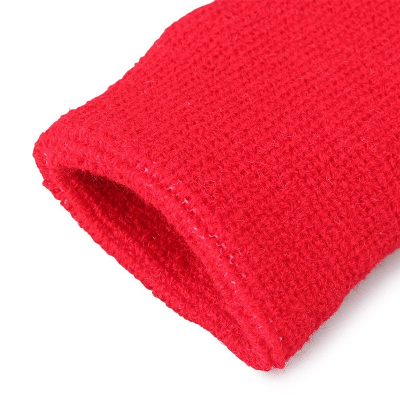 Mallofusa 10 Pack Colorful Sports Basketball Football Absorbent Wristband Party Outdoor Activity (Red) - Image 3